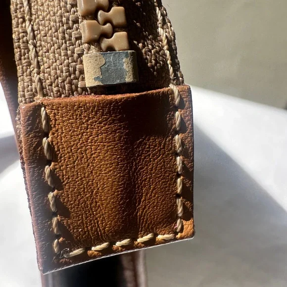 CÉLINE Vintage Macadam Monogram Brown Medium Canvas Pouch Clutch Bag w/COA - Picture 7 of 15